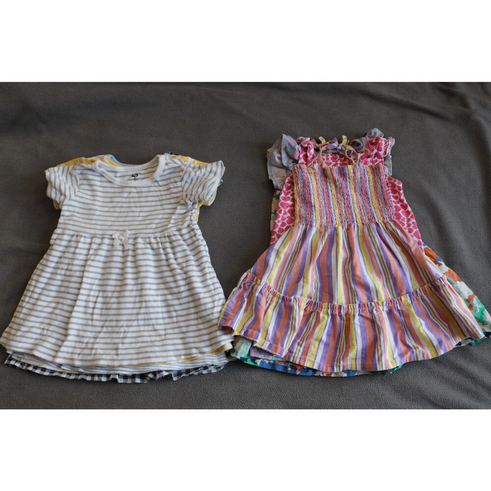 GIRLS DRESS ROMPER LOT Size 2T Toddler 14 PC ALine Playsuit Gymboree Hudson Baby - Picture 2 of 6